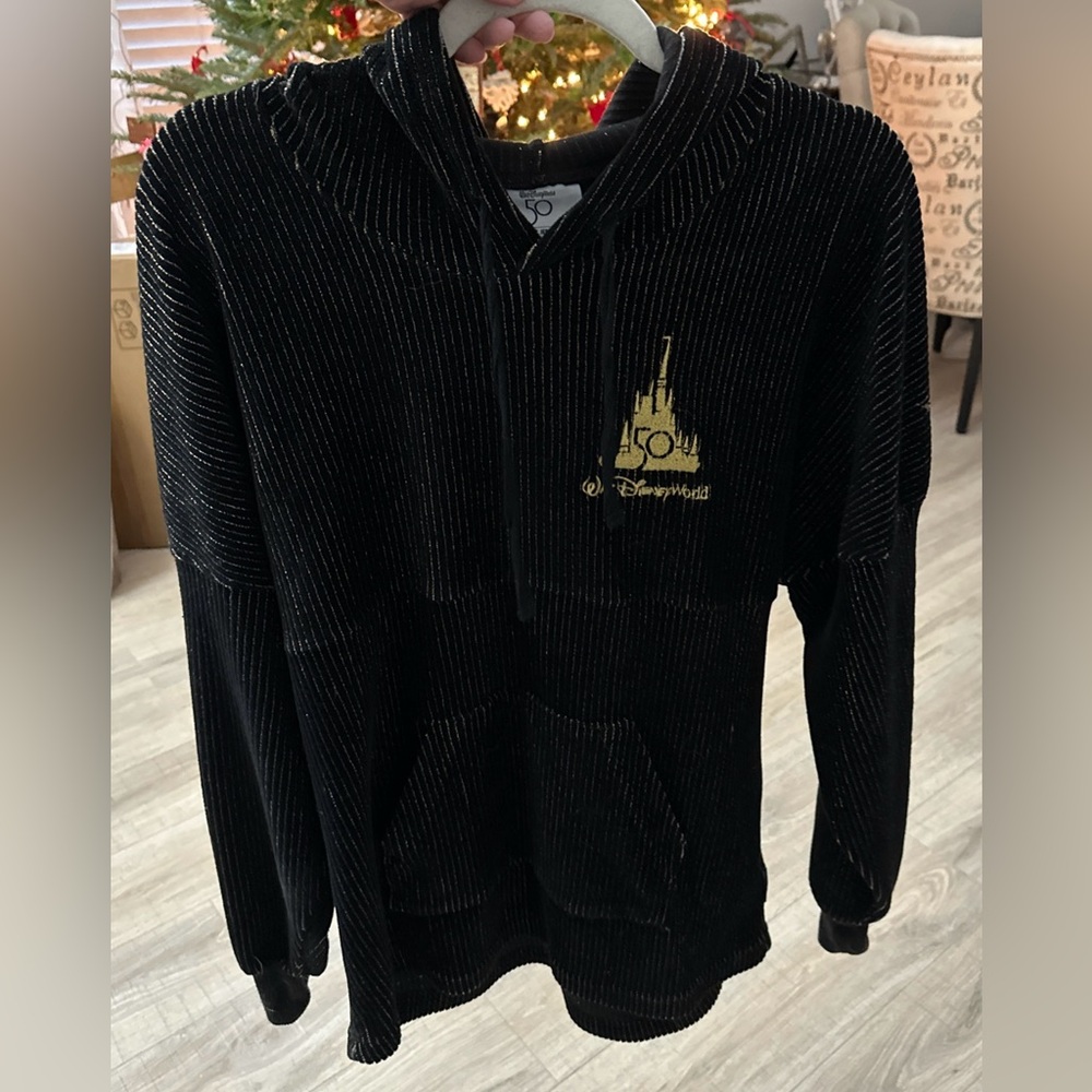 Walt Disney World Parks Hoodie Corduroy 50th Anniversary Luxe Spirit Jersey  S